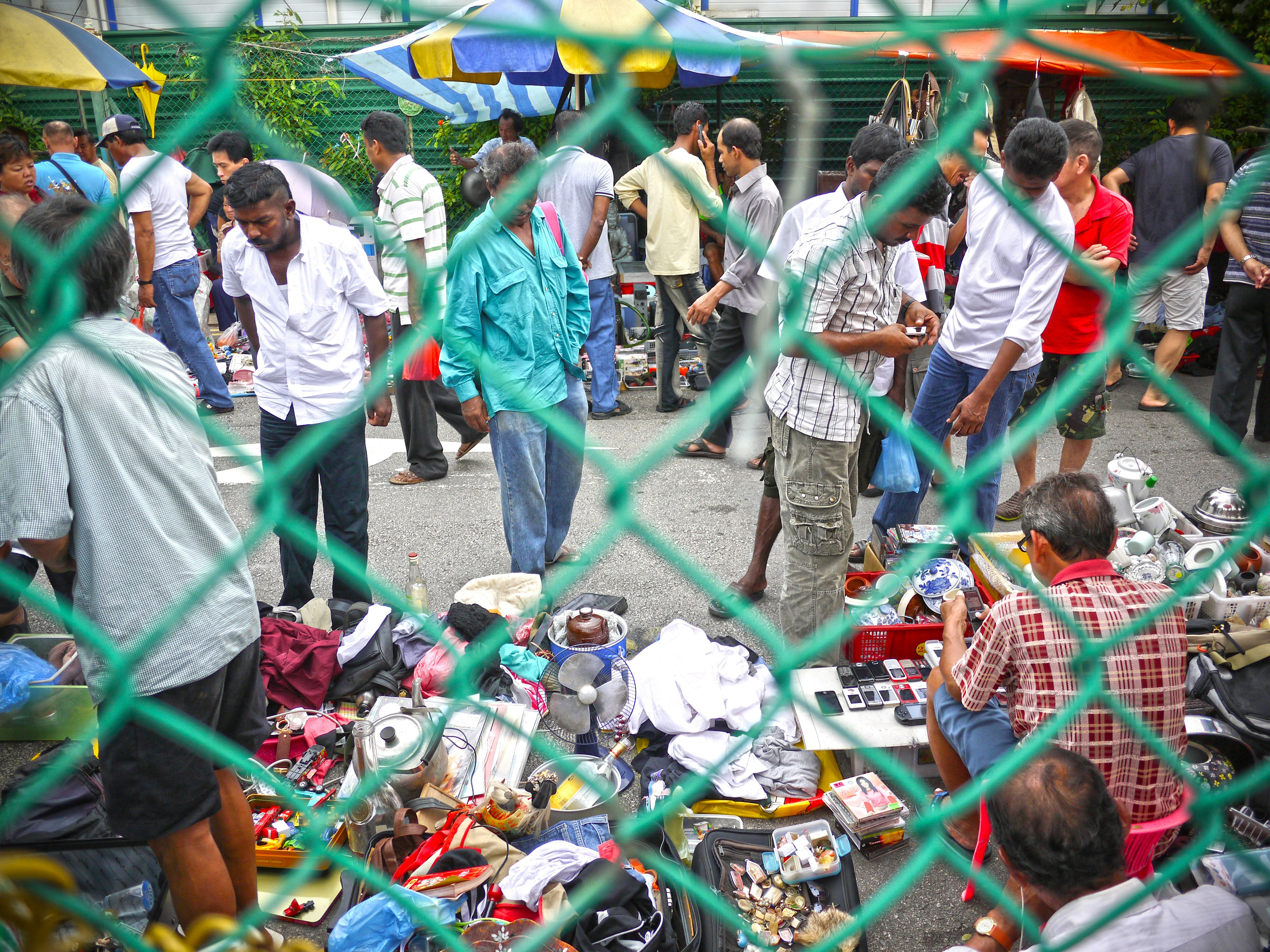 crowd on street